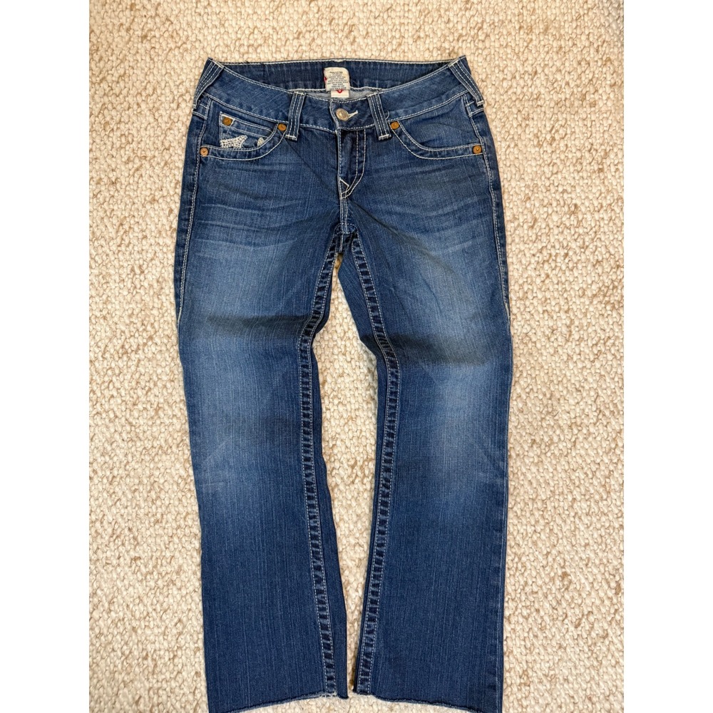 True Religion Womens Size 28 Joey Super T Jeans Flap Pockets Made in USA